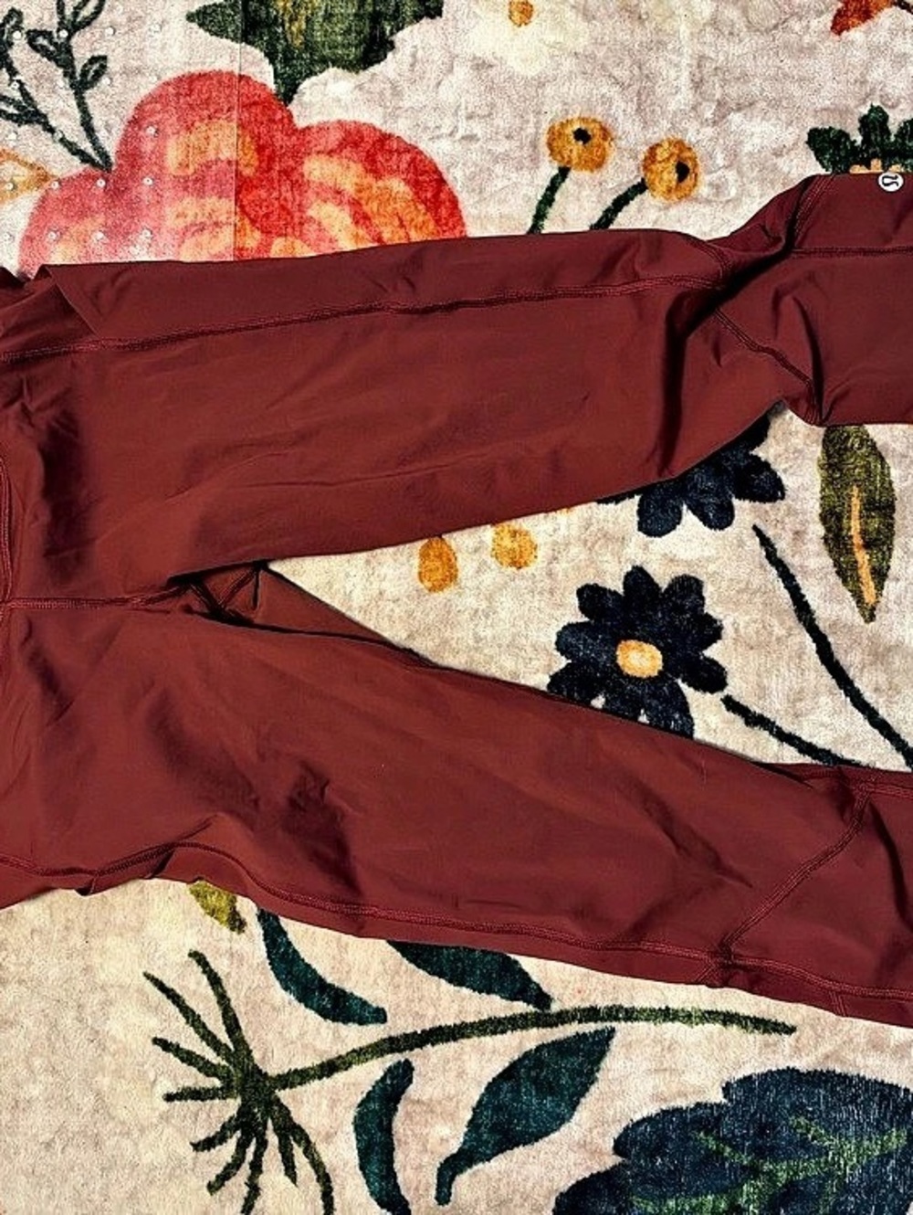 lululemon Pace Rival High-Rise Crop 22" Leggings Size 8 Burgundy